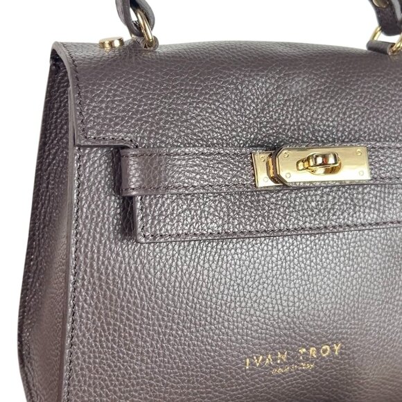 Naya Coffee Italian Leather Handbag for Women – Luxury Designer Shoulder - Picture 10 of 10